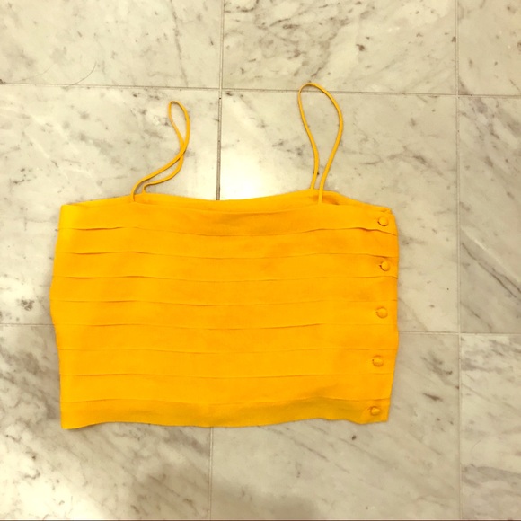 P.K. MUI Tops - P.K.MUI brilliant yellow SILK halter top P.K. MUI Tops - P.K.MUI brilliant yellow SILK halter top